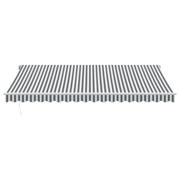 Tenda Retrattile Automatica Antracite e Bianco 450x300 cm