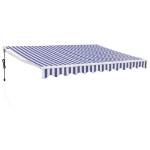 Tenda Sole Automatica Retrattile Blu e Bianca 3x2,5 m