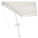 Tenda da Sole Autoportante Manuale 600x300 cm Crema