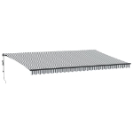 Tenda Retrattile Automatica LED Antracite e Bianco 600x350 cm