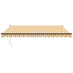 Tenda Sole Automatica Retrattile Gialla e Bianca 4,5x3 m