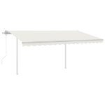 Tenda Automatica con Sensore Vento e LED 4,5x3,5 m Crema
