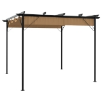 Pergola con Tetto Retrattile Talpa 3x3m in Acciaio 180 g/m²
