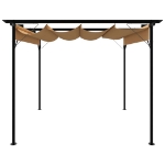Pergola con Tetto Retrattile Talpa 3x3m in Acciaio 180 g/m²