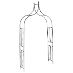 Arco da Giardino Verde Scuro 120x38x258 cm in Ferro