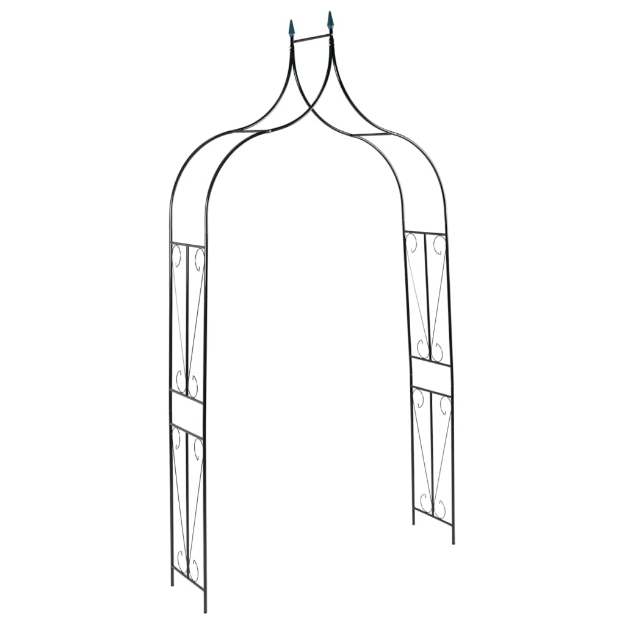 Arco da Giardino Verde Scuro 120x38x258 cm in Ferro