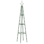 Supporti per Piante 2 pz Verde Scuro 35x35x195 cm in Ferro