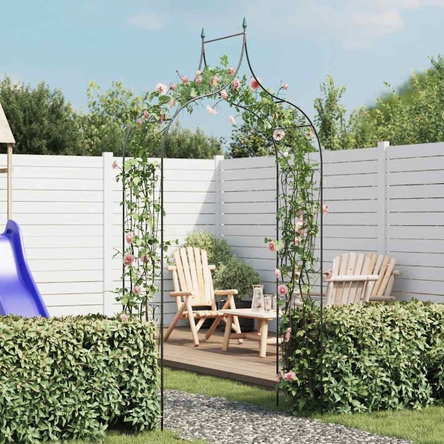 Arco da Giardino per Piante Rampicanti Verde Scuro