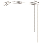 Pergolato da Giardino Marrone Anticato 3x3x2,5 m in Ferro
