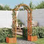 Pergola da Giardino con Fioriera in Legno Massello di Abete