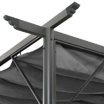 Pergola con Tetto Retrattile Antracite 3x3m in Acciaio 180 g/m²