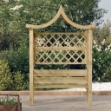 Pergola con Panca e Tetto in Legno di Pino Impregnato