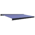Tenda a Cassonetto Motorizzata 500x300 cm Blu e Bianco