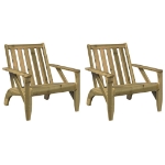 Sedie Adirondack da Giardino 2 pz in Legno Impregnato di Pino