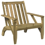 Sedie Adirondack da Giardino 2 pz in Legno Impregnato di Pino