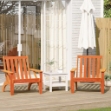 Sedie Adirondack da Giardino 2 pz in Legno Massello di Pino