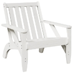 Sedie Adirondack da Giardino 2pz Bianche Legno Massello di Pino