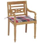 Sedie Batavia con Cuscini 6 pz in Legno Massello di Teak