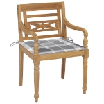 Sedie Batavia con Cuscini 8 pz in Legno Massello di Teak