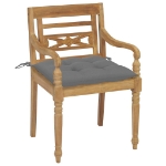 Sedie Batavia con Cuscini 8 pz in Legno Massello di Teak