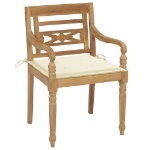 Sedie Batavia con Cuscini 8 pz in Legno Massello di Teak