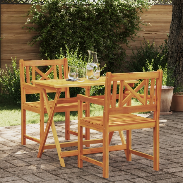 Sedie da giardino 2 pcs 56x56x90 cm Legno massello di acacia