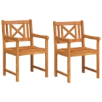Sedie da giardino 2 pcs 56x56x90 cm Legno massello di acacia