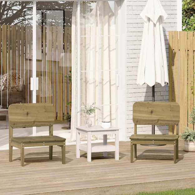 Sedie da Giardino 2 pz 60x52,5x72cm in Legno di Pino Impregnato