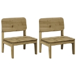 Sedie da Giardino 2 pz 60x52,5x72cm in Legno di Pino Impregnato