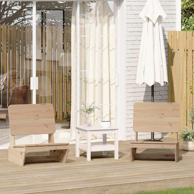 Sedie da Giardino 2 pz 60x64x70,5 cm Legno Massello di Pino