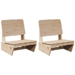 Sedie da Giardino 2 pz 60x64x70,5 cm Legno Massello di Pino