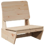 Sedie da Giardino 2 pz 60x64x70,5 cm Legno Massello di Pino