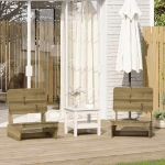 Sedie da Giardino 2 pz 60x64x70,5cm in Legno di Pino Impregnato
