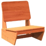 Sedie da Giardino 2 pz Cera Marrone Legno Massello di Pino