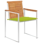 Sedie da Giardino 2 pz con Cuscini in Legno Acacia e Acciaio