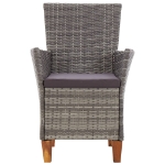Sedie da Giardino 2 pz con Cuscini in Polyrattan Grigio