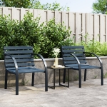 Sedie da Giardino 2 pz Grigie in Legno