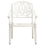Sedie da Giardino 2 pz in Alluminio Pressofuso Bianco