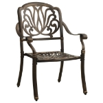 Sedie da Giardino 2 pz in Alluminio Pressofuso Bronzo