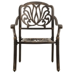 Sedie da Giardino 2 pz in Alluminio Pressofuso Bronzo