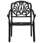 Sedie da Giardino 2 pz in Alluminio Pressofuso Nero