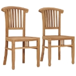 Sedie da Giardino 2 pz in Legno Massello di Teak
