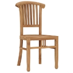 Sedie da Giardino 2 pz in Legno Massello di Teak
