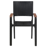 Sedie da Giardino 2 pz in Polyrattan Nero