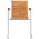 Sedie da Giardino 2 pz Legno Massello di Acacia e Acciaio Inox
