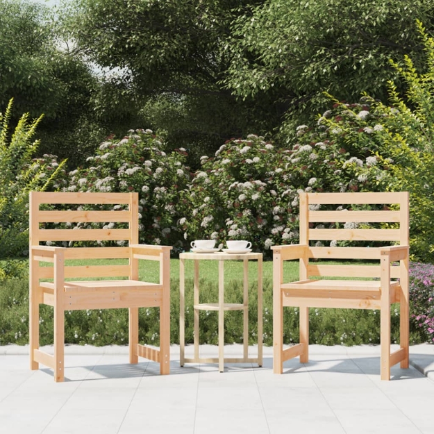 Sedie da Giardino 2pz 60x48x91 cm Legno Massello di Pino