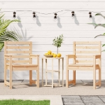 Sedie da Giardino 2pz 60x48x91 cm Legno Massello di Pino