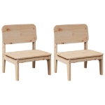 Sedie da Giardino 2pz 60x52,5x72 cm Legno Massello di Pino