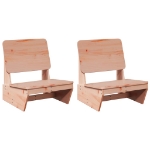 Sedie da Giardino 2pz 60x64x70,5 cm Legno Massello di Douglas