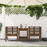 Sedie da Giardino 2pz Ambra 61,5x53x71cm Legno Massello di Pino
